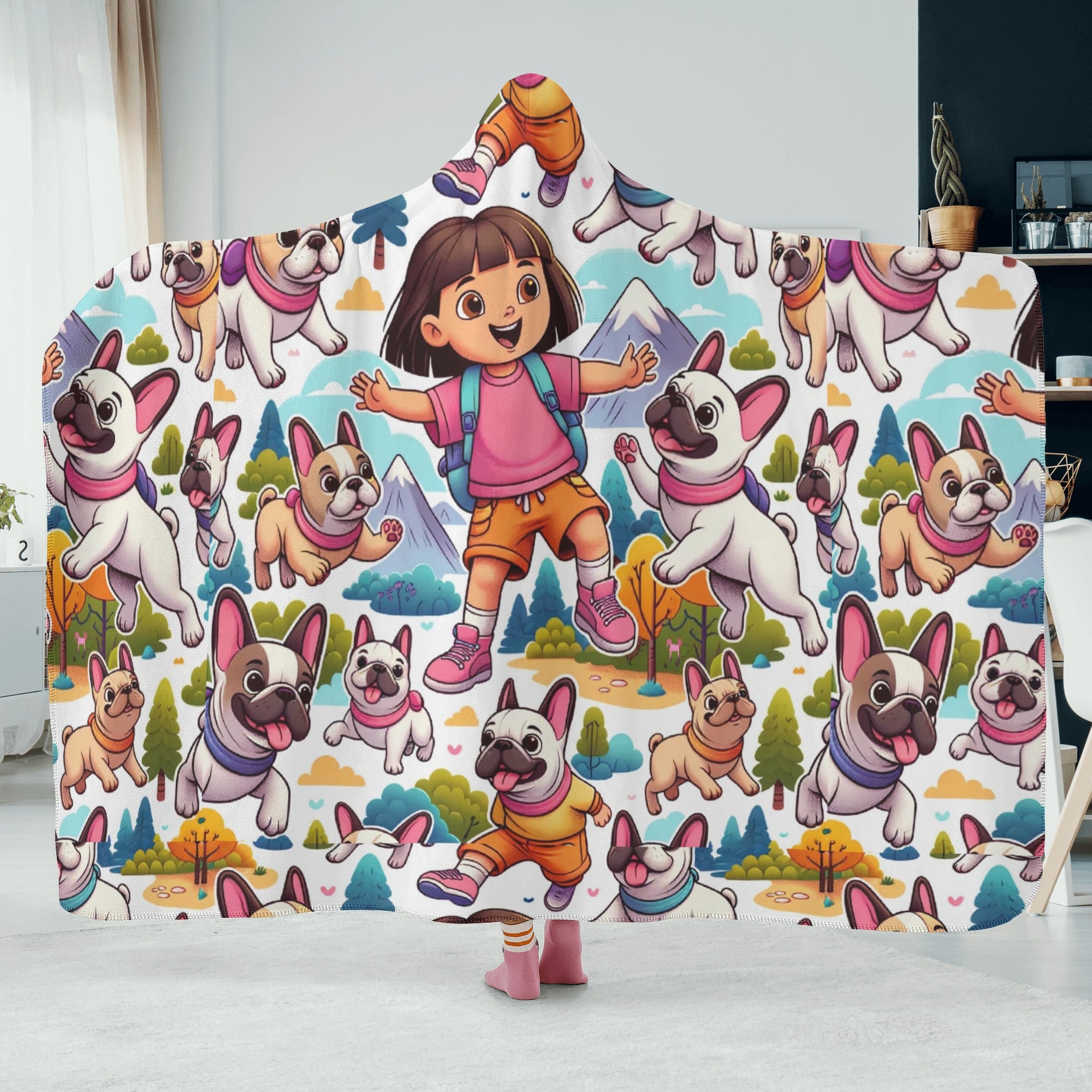 French Bulldog Ivy Hooded Blanket Cute Frenchie Essential