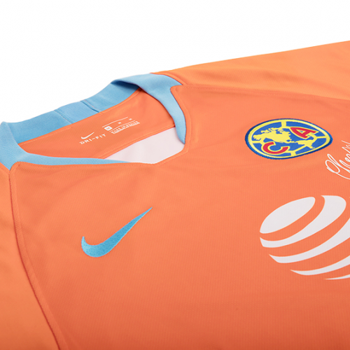 Quick Dry Club America Orange 2019-20 Soccer Jersey Shirt