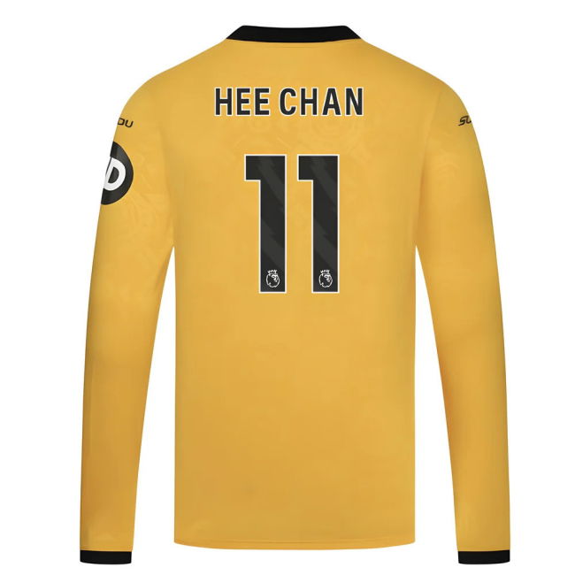 Pro-Grade Chan 11 2025 2025-2026 Wolves Long Sleeve Home Shirt (Hee...