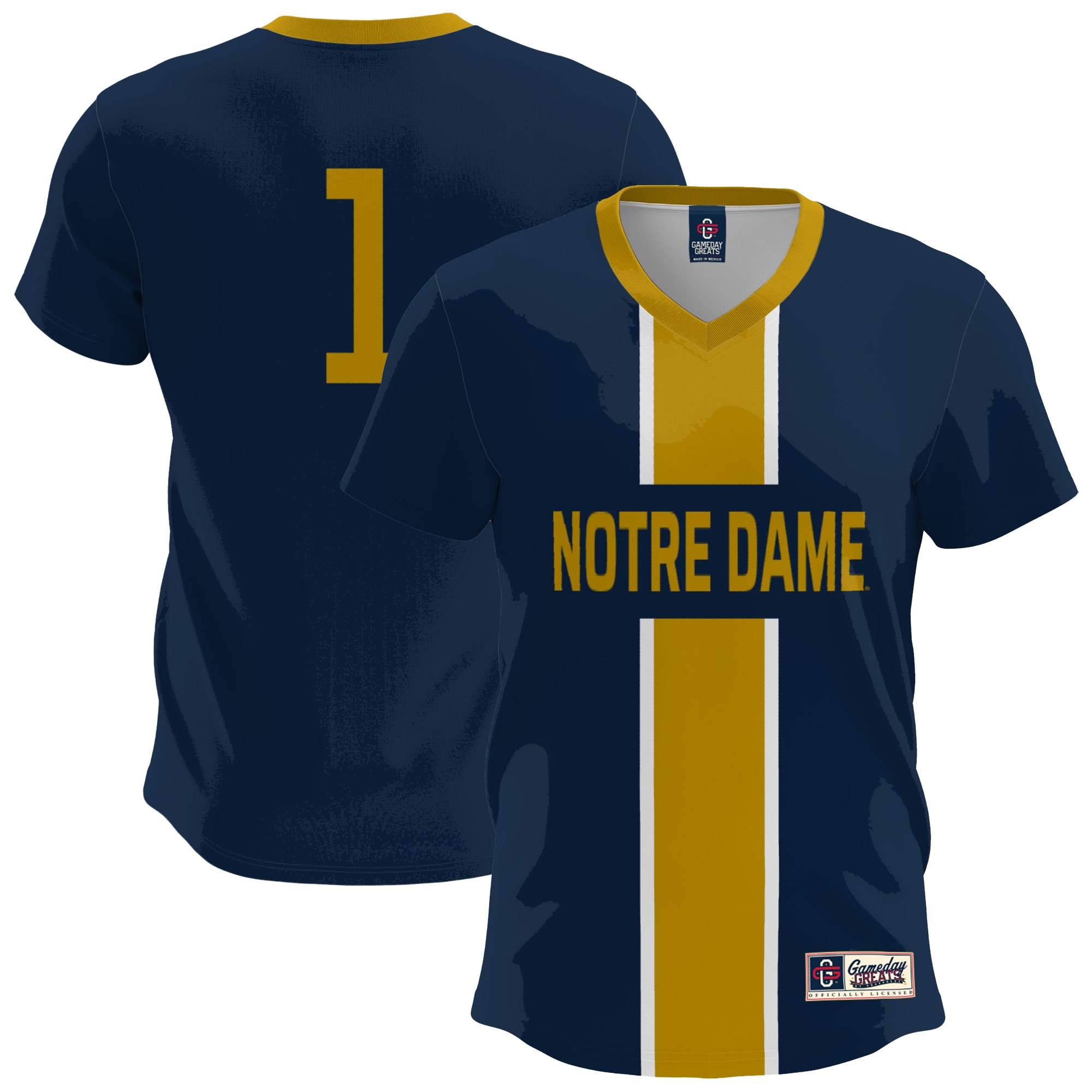 [NJP] Notre Dame Fighting Irish GameDay Greats Lightweight Soccer Fashion Jersey - Navy