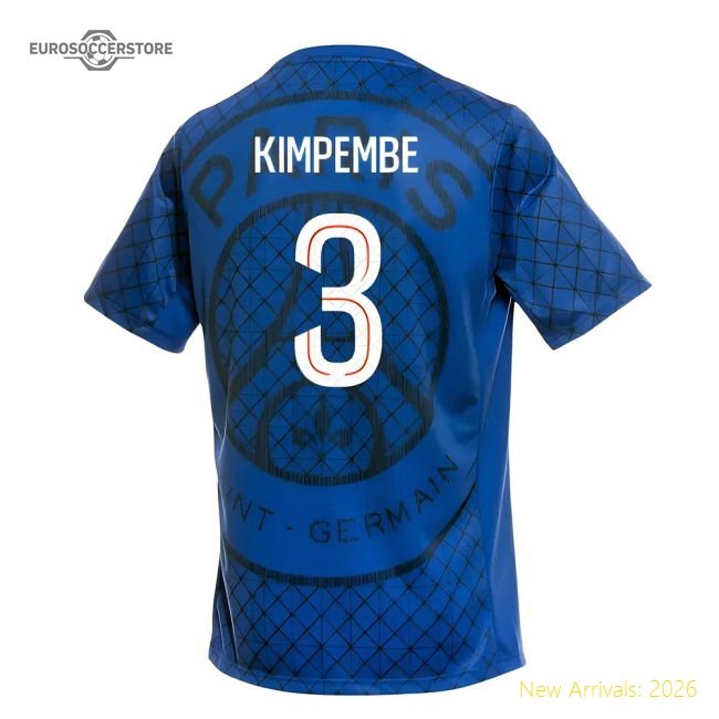 2025-2026 Psg Paris Academy Pro Home Pre Match Shirt (royal) (kimpe