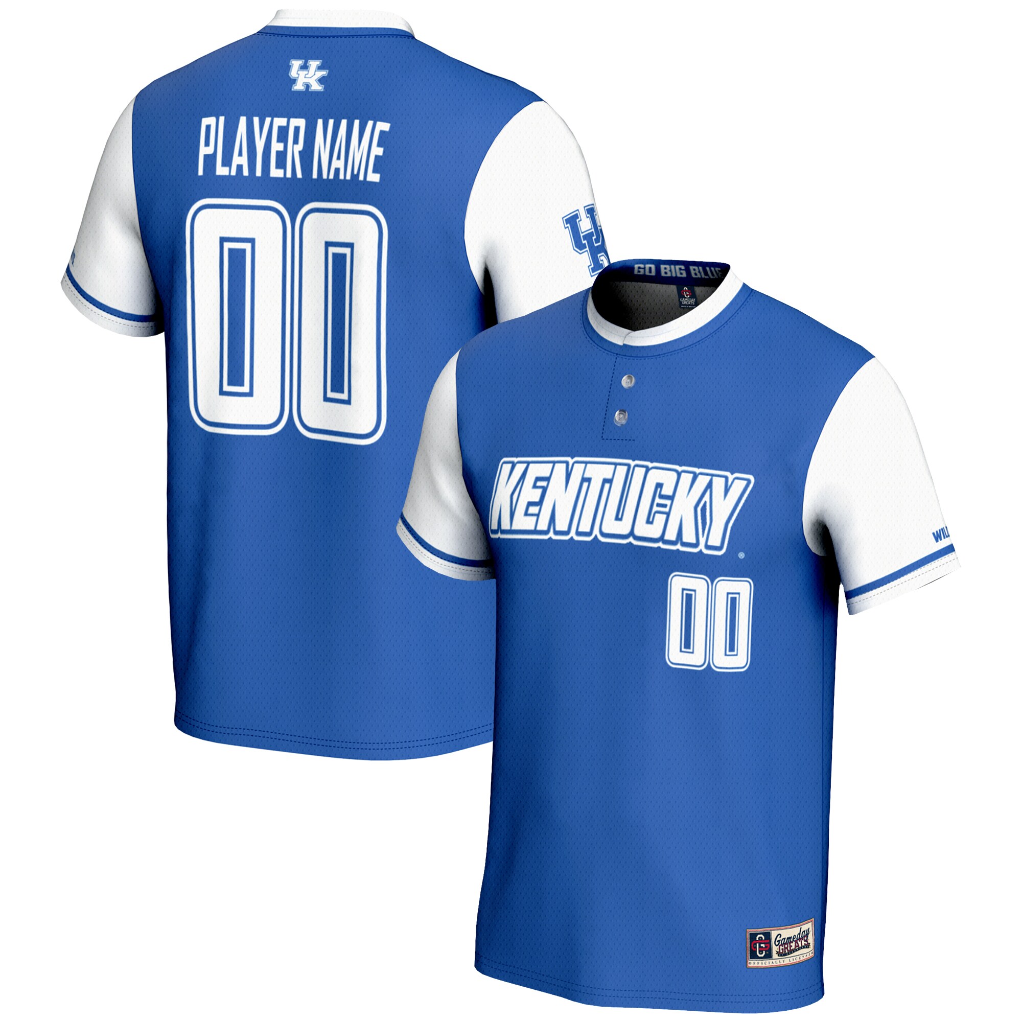 [NJP] Kentucky Wildcats GameDay Greats Unisex NIL Pick-A-Player Lightweight Softball Jersey - Royal
