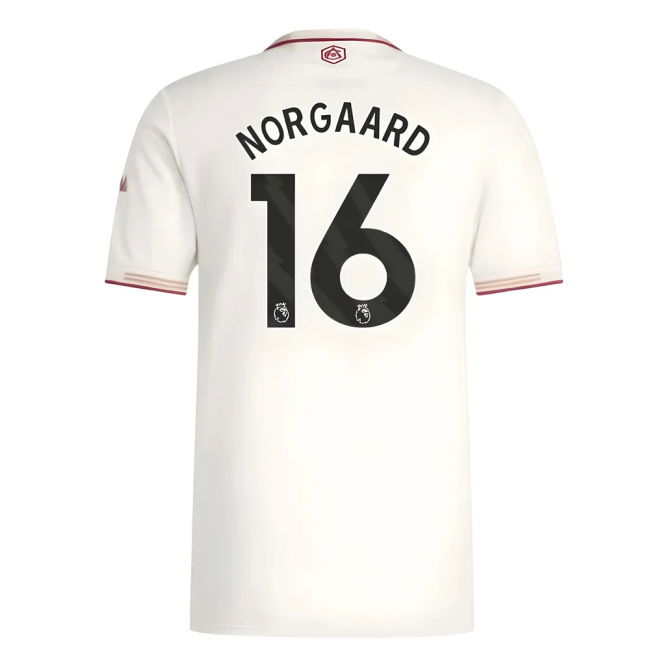 Arsenal 2025-20 Third Football Shirt Norgaard 16 Edition L S
