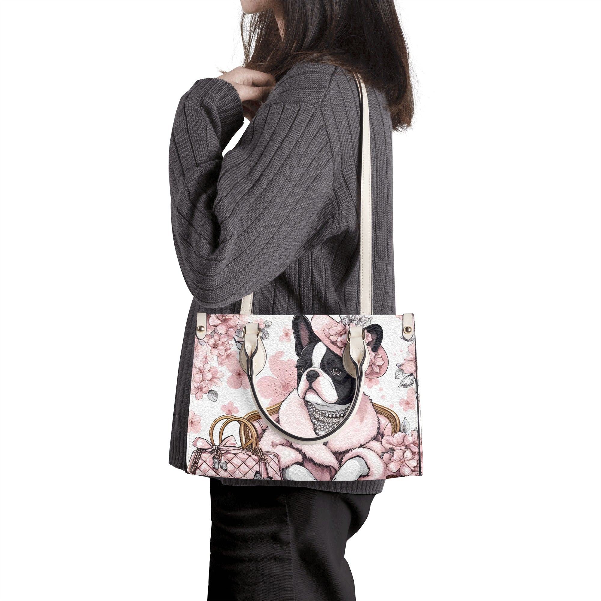 Breed-specific Safe Gracie - Frenchie Luxury Women Handbag Pet Gear