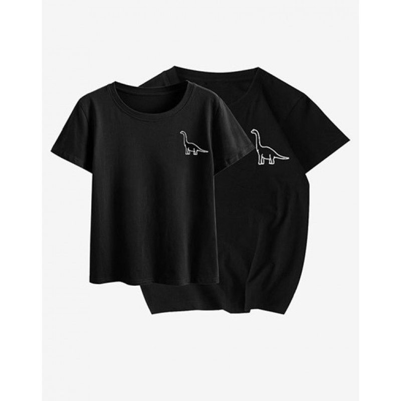 Dinosaur Print Short Sleeve T Shirt EL3434