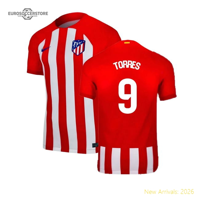 Popular 2023-2024 Atletico Madrid Home Shirt (Torres 9)