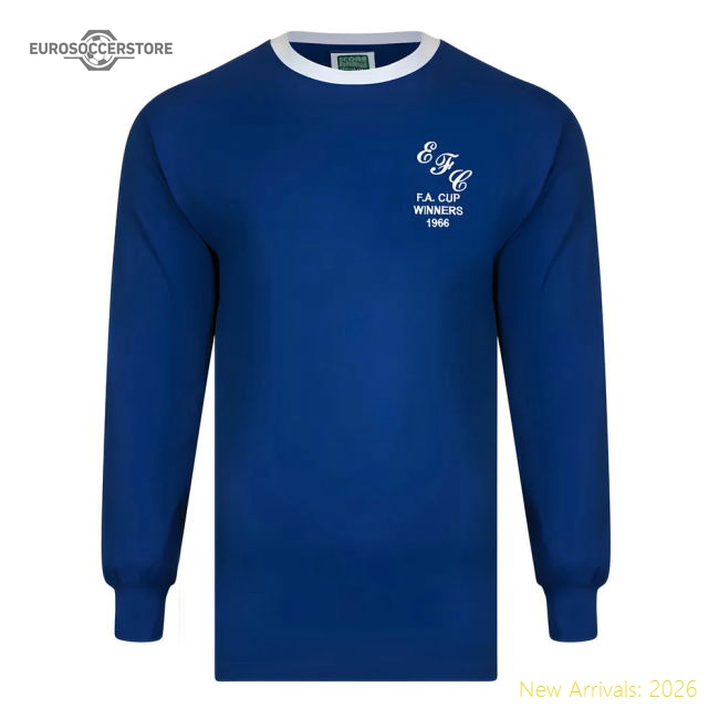 Authentic Score Draw Everton 1966 Fa Cup Winners Retro Football Shirt