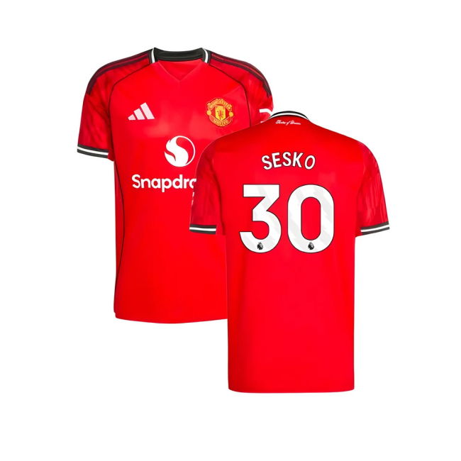 2025-2026 Man Utd Home Jersey (Sesko 30)