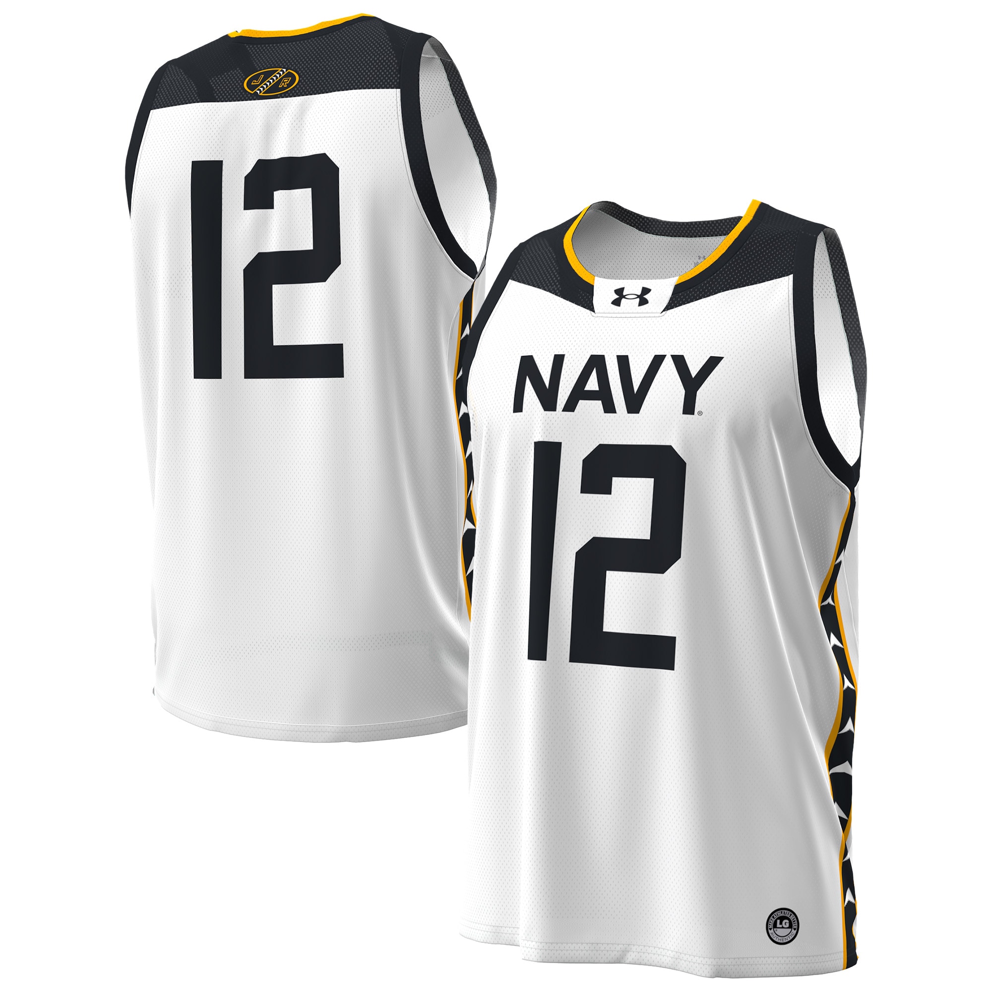 [NJP] Youth Navy Midshipmen Jolly Rogers Alternate Replica Basketball Jersey - White
