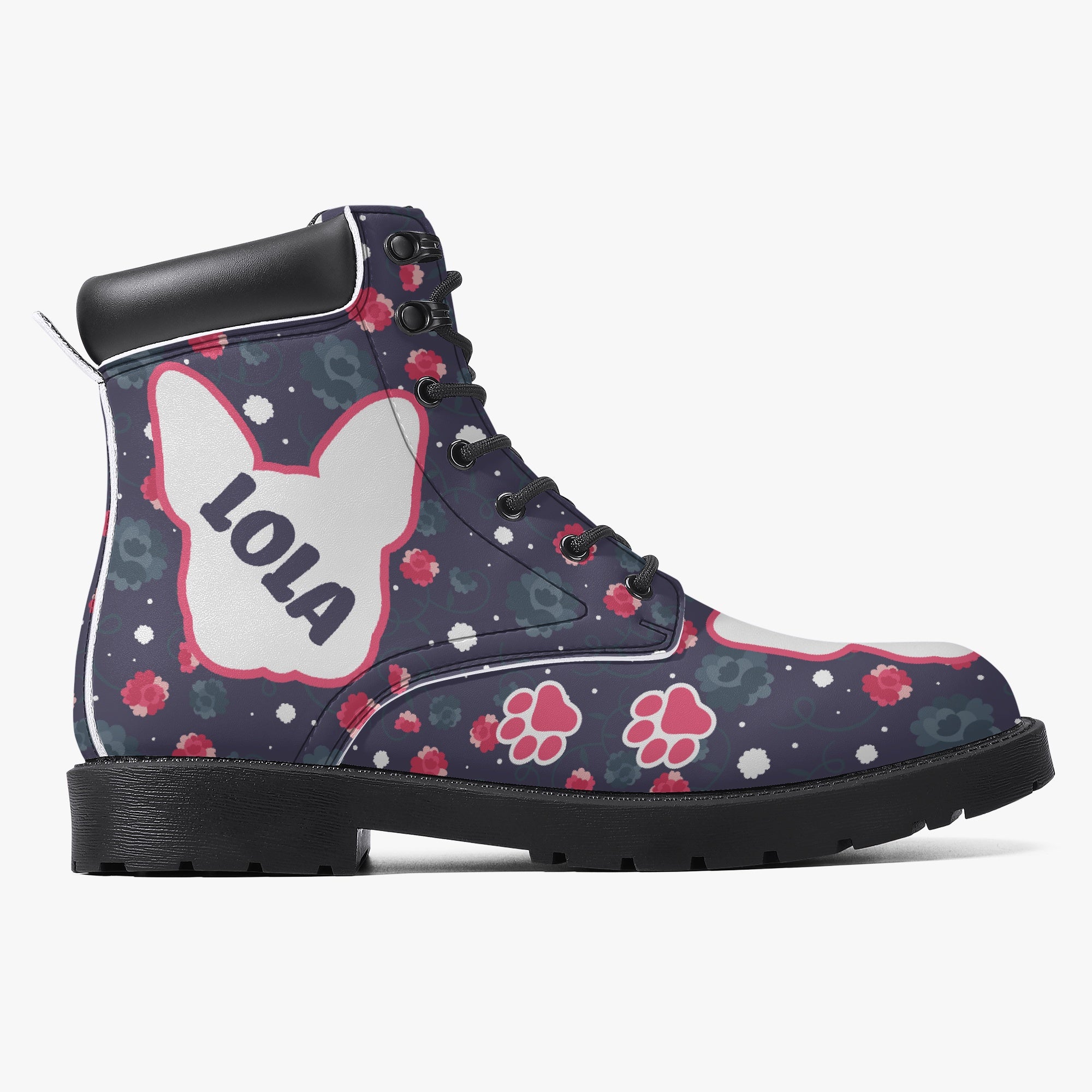 French Bulldog Lover Milo Personalized Casual Leather Boot Perfect Gift Idea