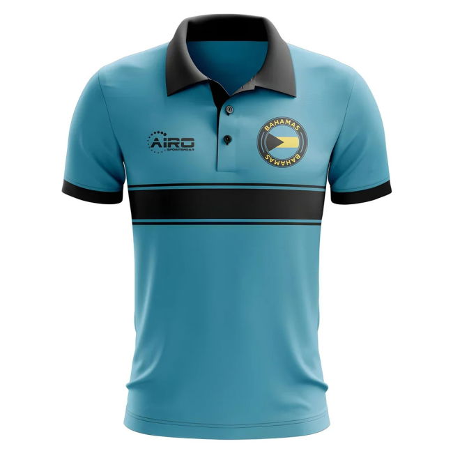 Pro-Grade Limited-Edition Bahamas Concept Stripe Polo Shirt (Sky)