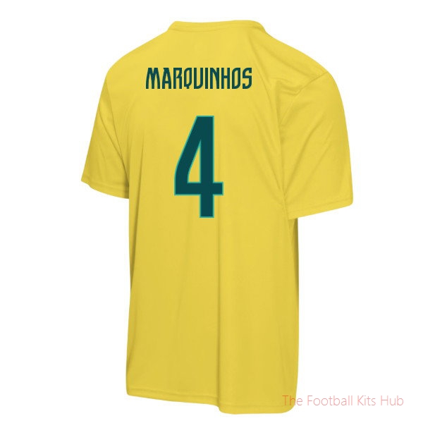 Soccer Brazil 2026 World Cup T-Shirt (Kids) (Marquinhos 4)