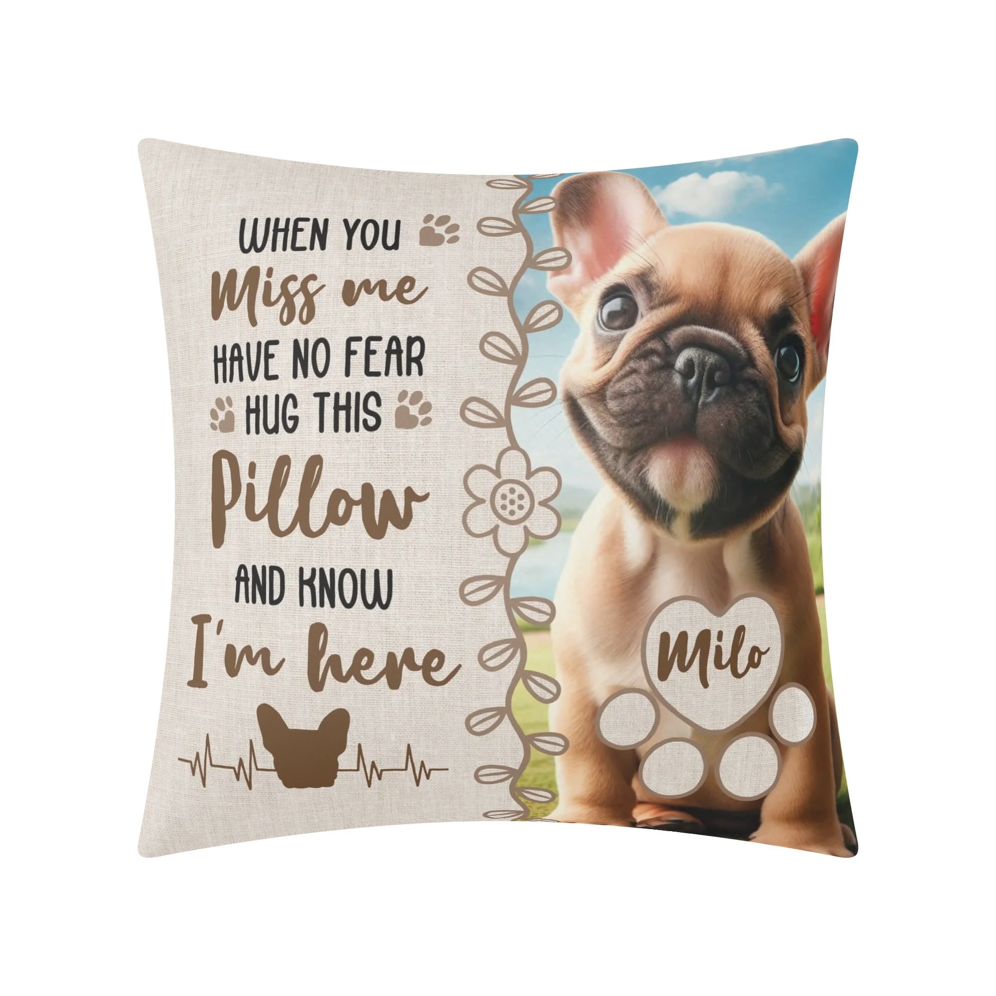 Name And Image Personalized Pillow Outdoor Use | Non-slip Design