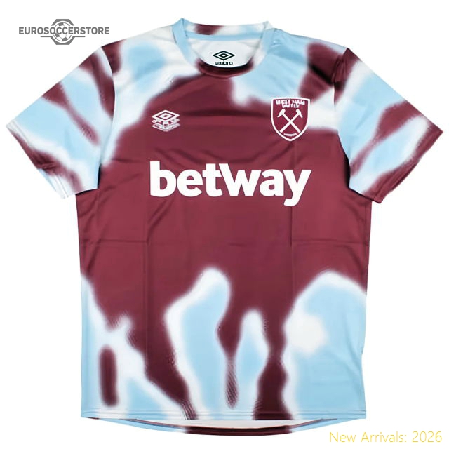 2024-2025 West Ham Warm Up Jersey (new Claret) - Official Edition