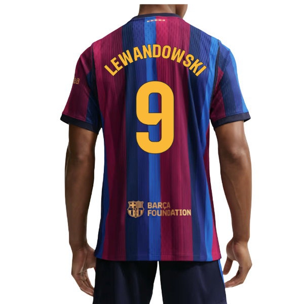 [LLS] 2026-2027 Barcelona Authentic Aero-Fit Match Home Shirt (Lewandowski 9)