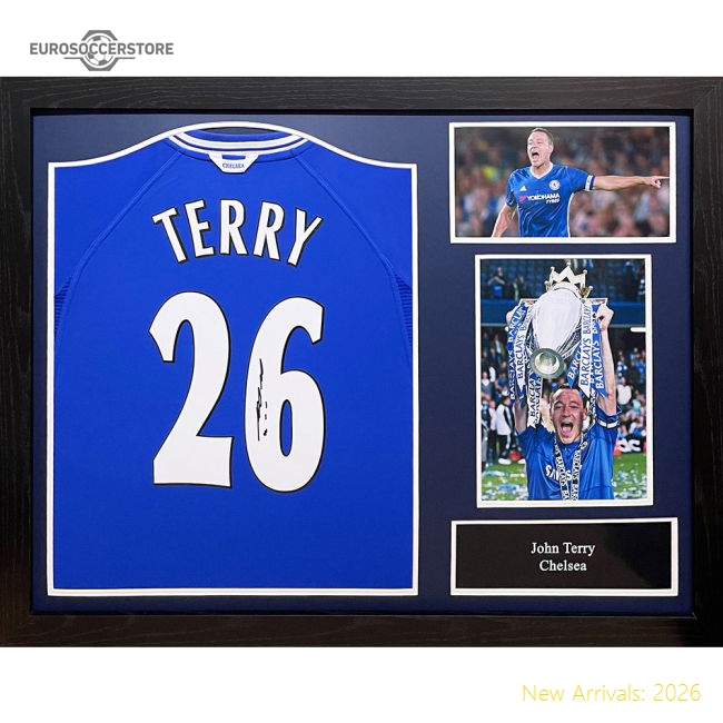 Premium Chelsea Fc 2000 Terry Signed Shirt (framed) - Premium Quality
