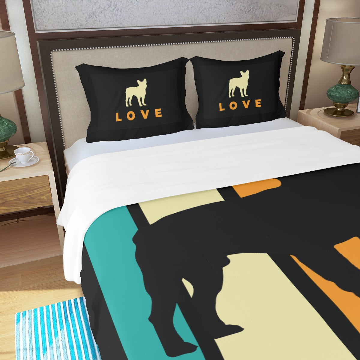 French Bulldog Cort Bedding Set Cute Frenchie Essential