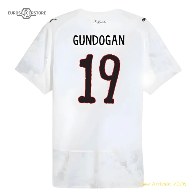 Durable Football Team Kids Gundogan Jersey 2025-2026 Lightweight