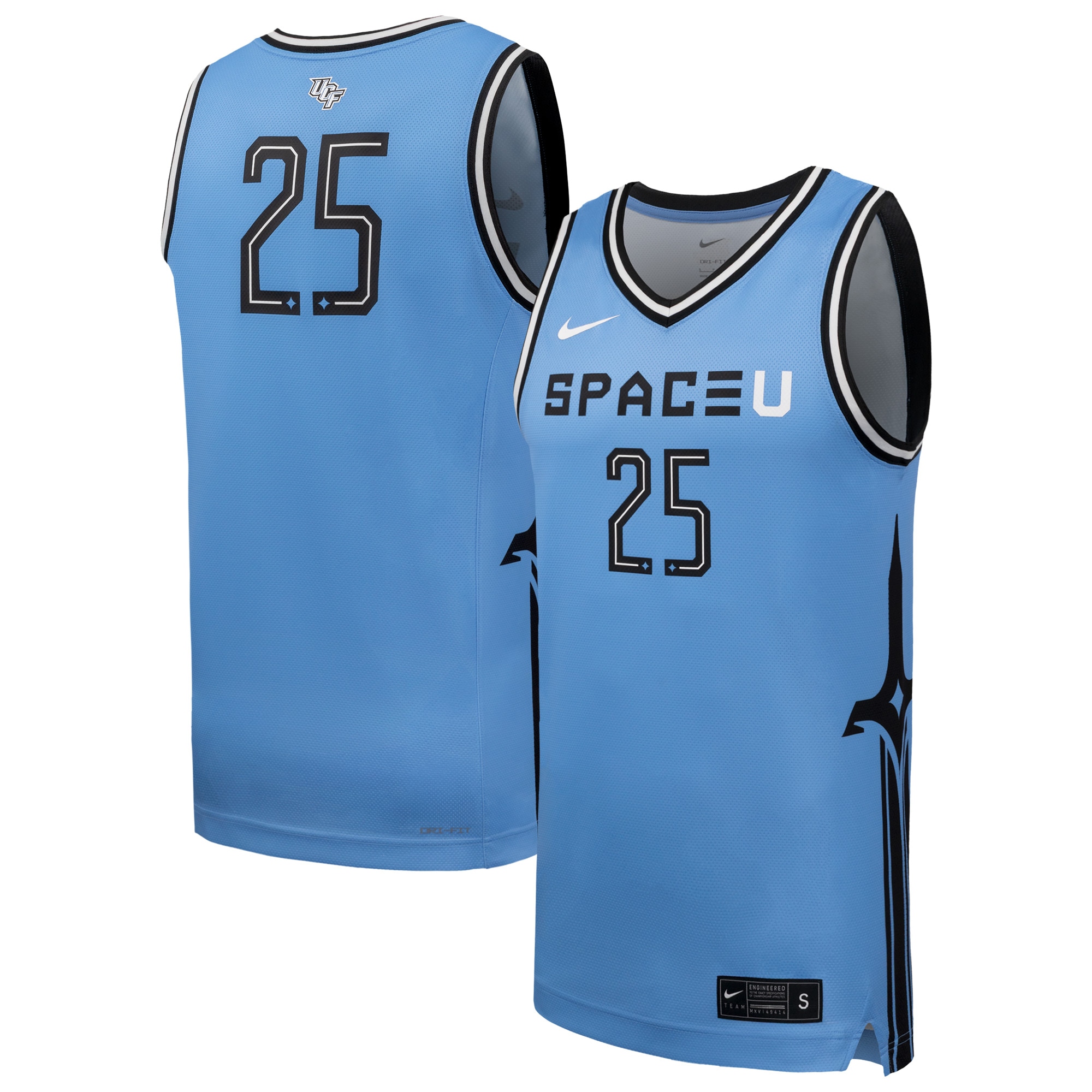 [NJP] Youth UCF Knights Space Game Replica Basketball Jersey - Light Blue