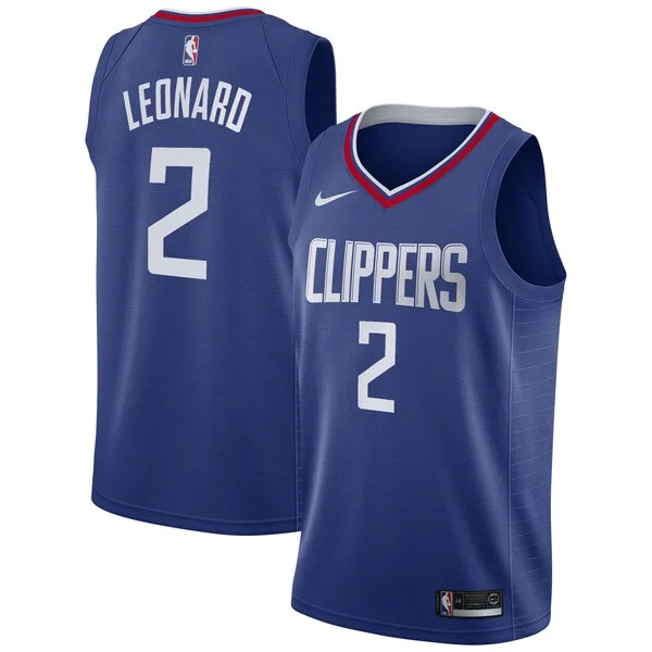 Kawhi Leonard LAC Swingman Jersey - high-quality classic - Blue