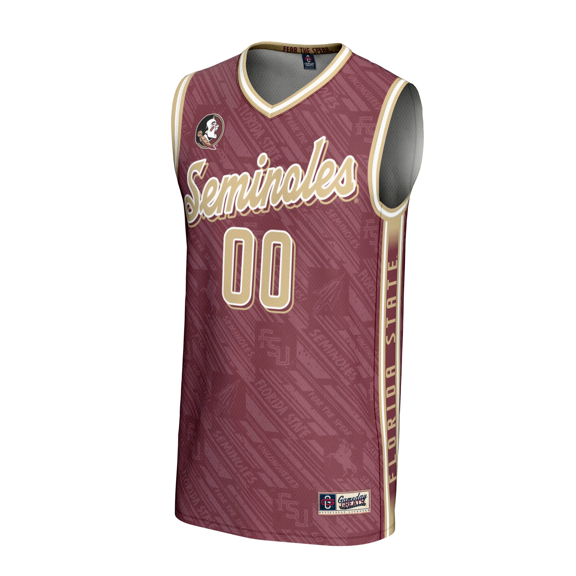 [DDG] Florida State Seminoles GameDay Greats Youth NIL Pick-A-Player Men's Basketball Highlight Print Lightweight Jersey - Garnet