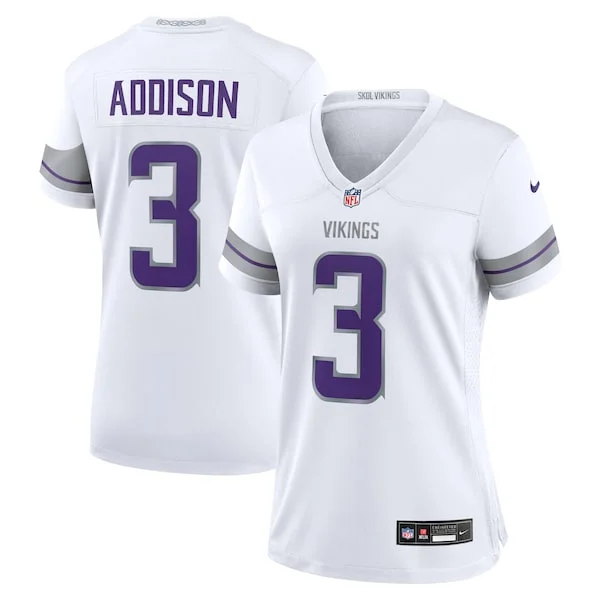 None Jordan Addison Game Jersey - White | NFL Player Jersey | NFL Foot
