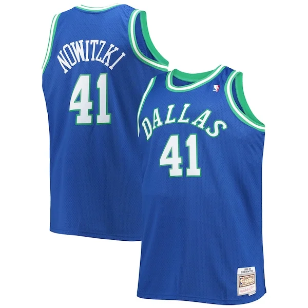 Dirk Nowitzki DAL Elite Team Jersey - Blue - Official NBA Merchandise