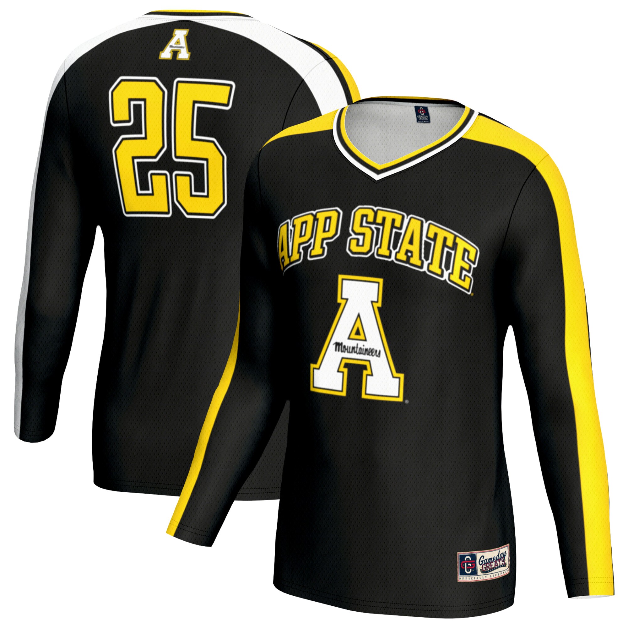 [DDG] Appalachian State Mountaineers GameDay Greats Youth Women's Volleyball Lightweight Fashion Jersey - Black