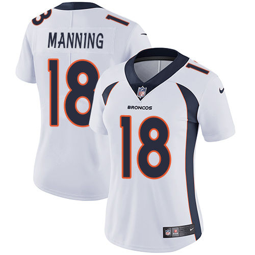 NFL D B Broncos #18 Peyton Manning White Limited Jersey - High Quality