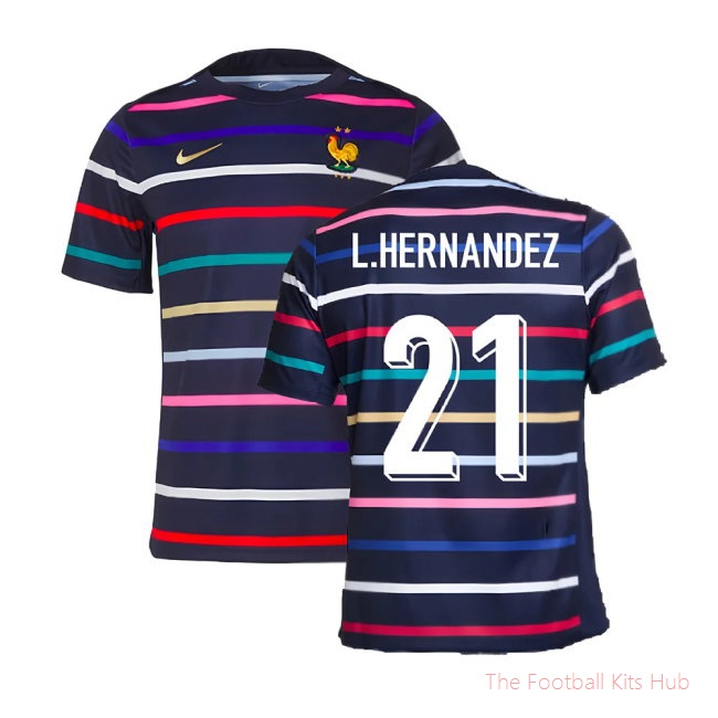 2024-2025 France Academy Pro Home Pre-Match Top (Navy) (L.Hernandez 21)