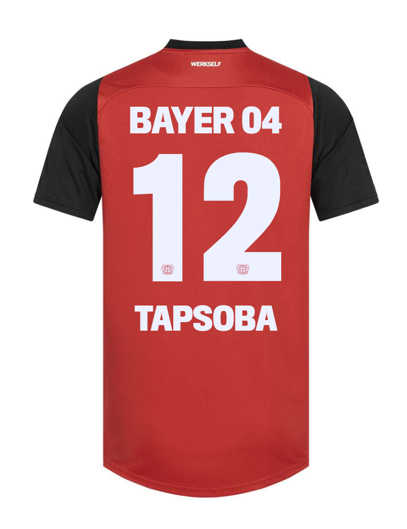 Bayer 04 Leverkusen's TAPSOBA 12 Home Jersey for the 24-25 season