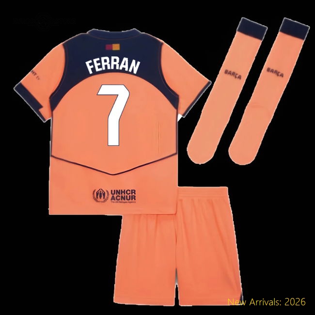 High-quality Football Team Mini Ferran Jersey 2025-2026 Easy-care