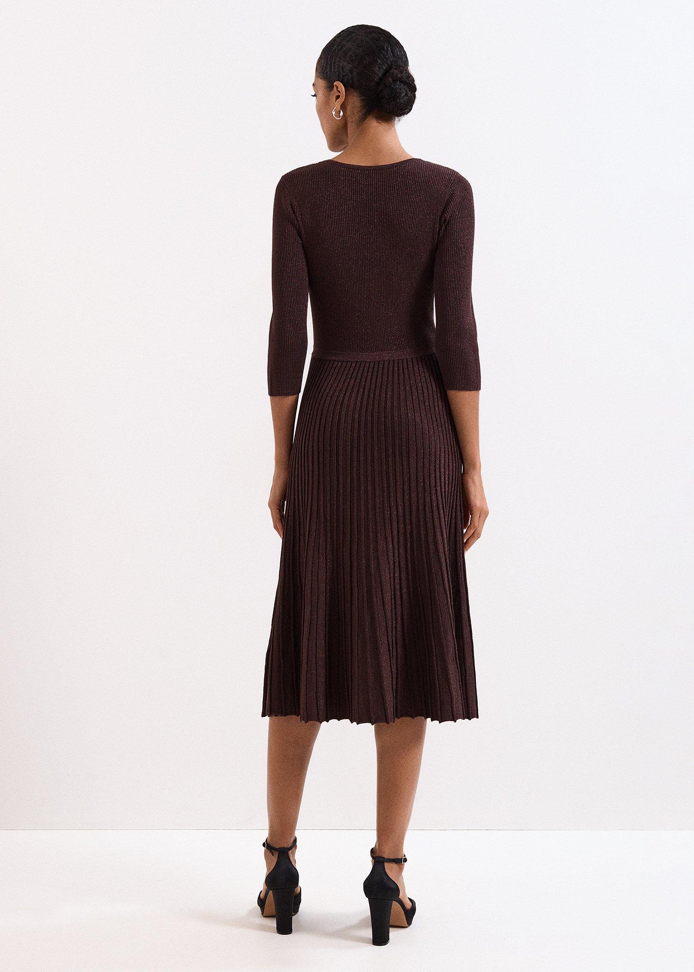 Mina Shimmer Wrap Midi Dress