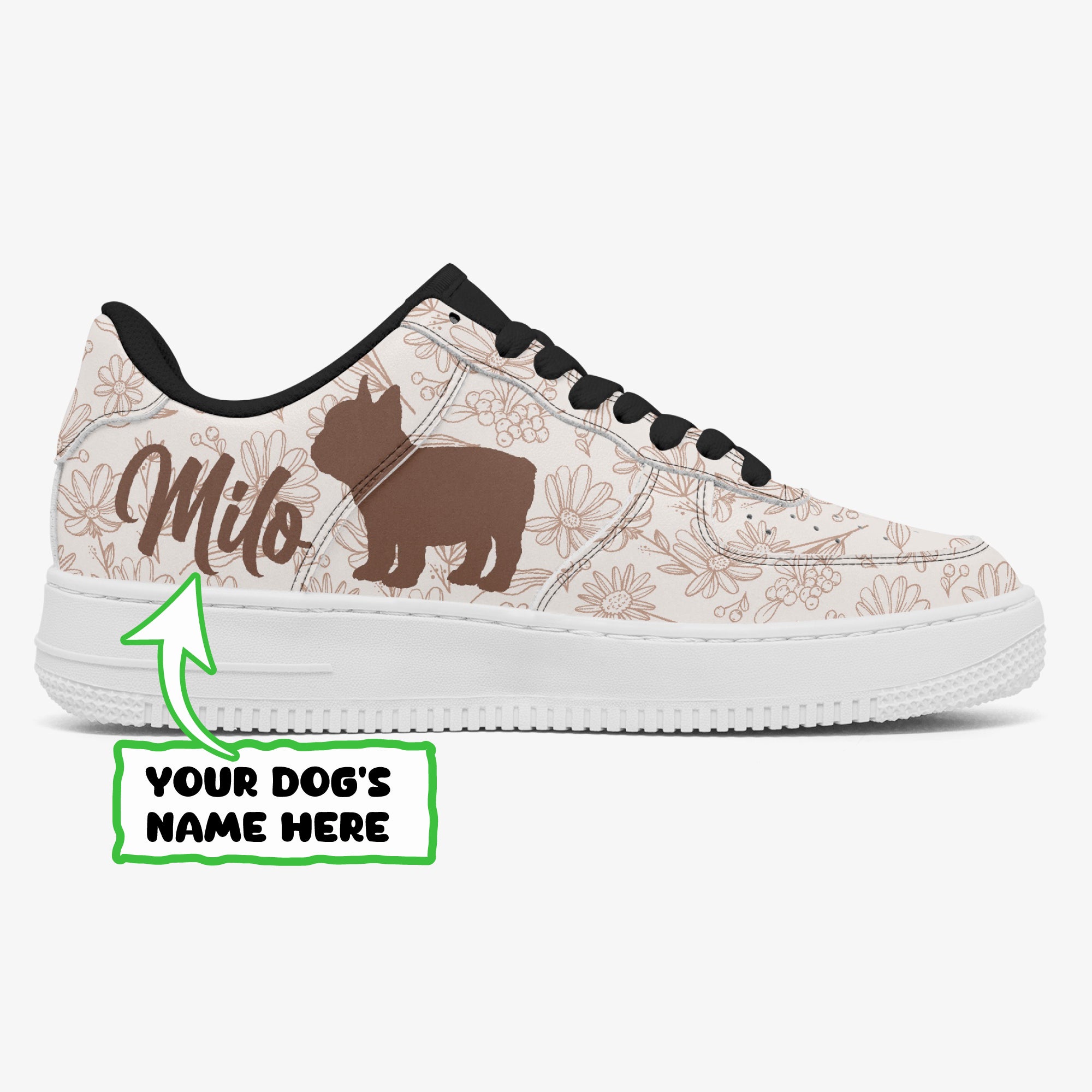 Livarot - Trendy Personalized Low-top Leather Sneakers Pet Owner Apparel