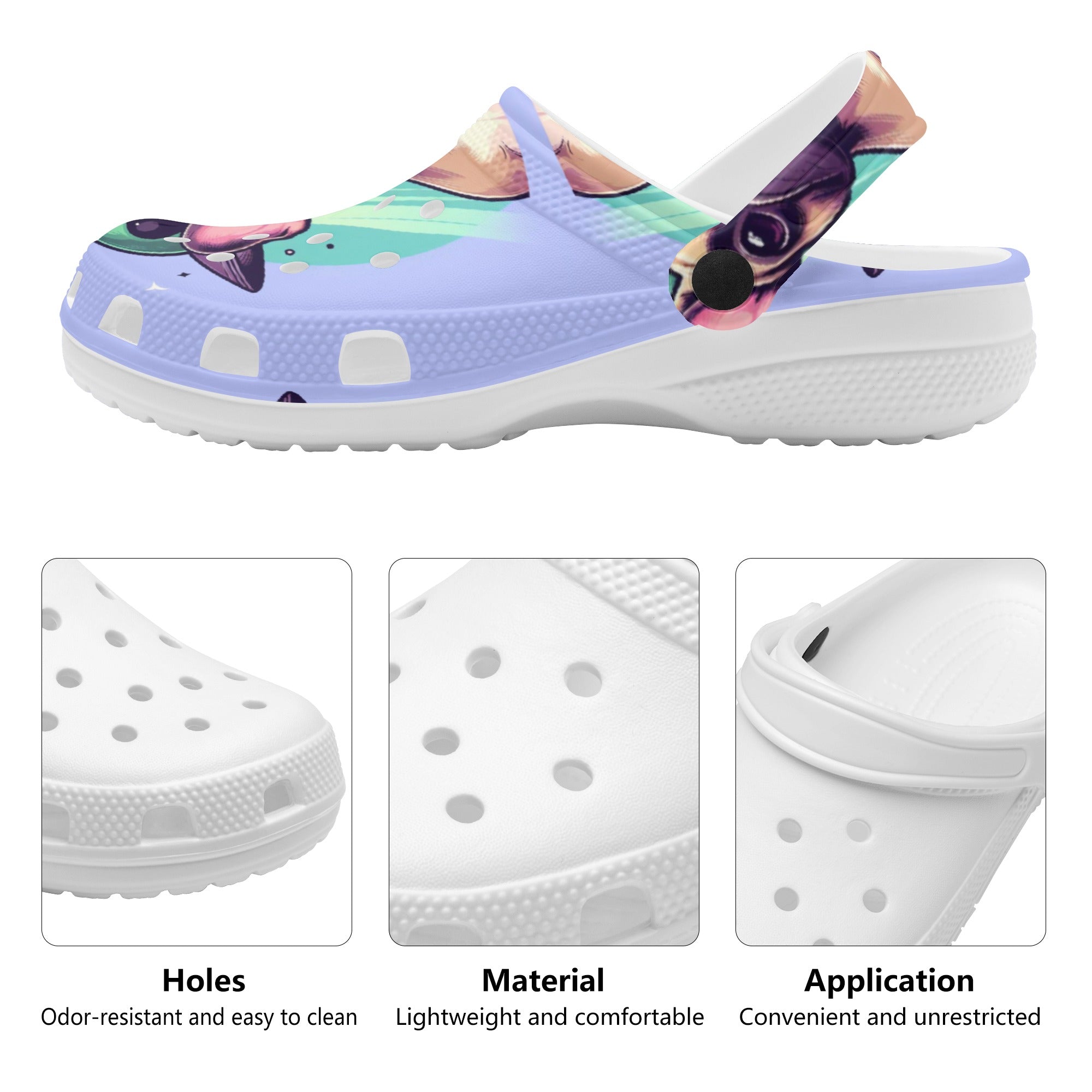 Lucky - Bulldog Unisex Clogs Outdoor Use | Durable Build