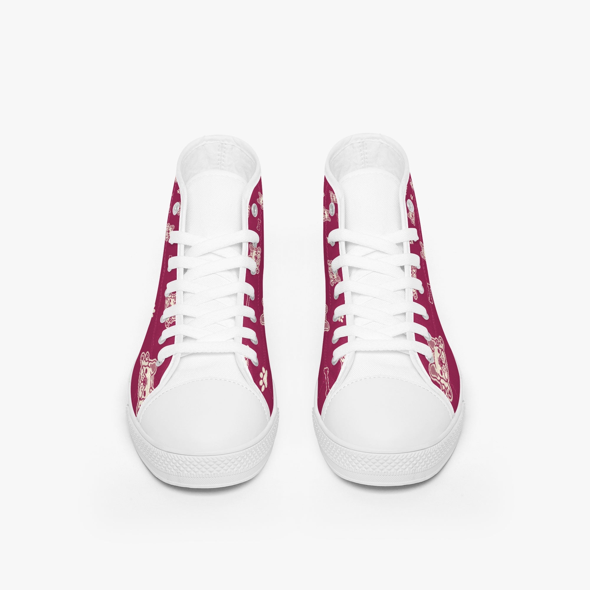 French Bulldog Lover Lenny Classic High Top Canvas Shoes Casual Footwear