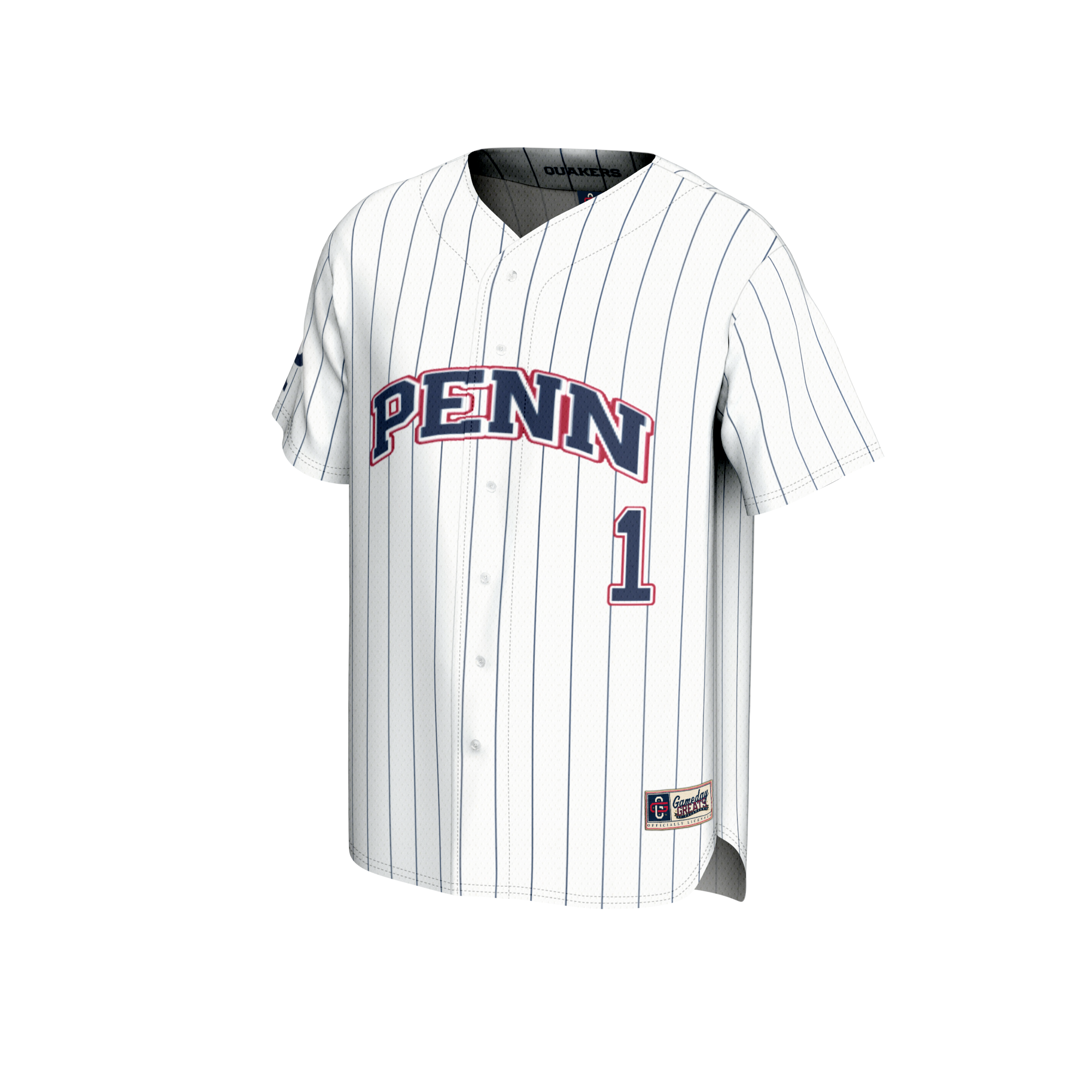 [DDG] Pennsylvania Quakers GameDay Greats Youth Lightweight Collegiate Baseball Fashion Jersey - White
