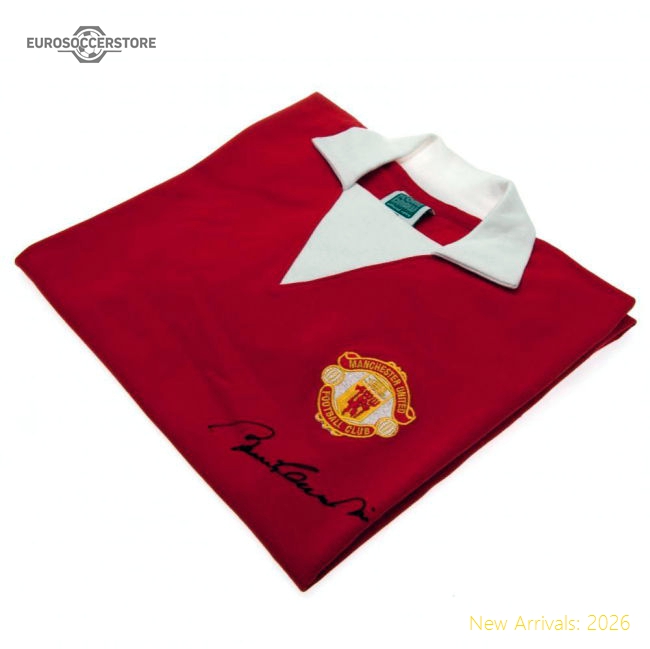 Excellent Manchester United Fc Sir Bobby Charlton Signed Shirt