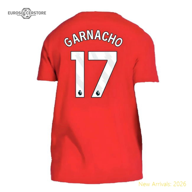 Authentic 2024-2025 Man Utd Dna Tee (red) (garnacho 17) - Premium