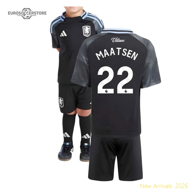 Authentic 2025-2026 Aston Villa Away Mini Kit (maatsen 22) - Premium