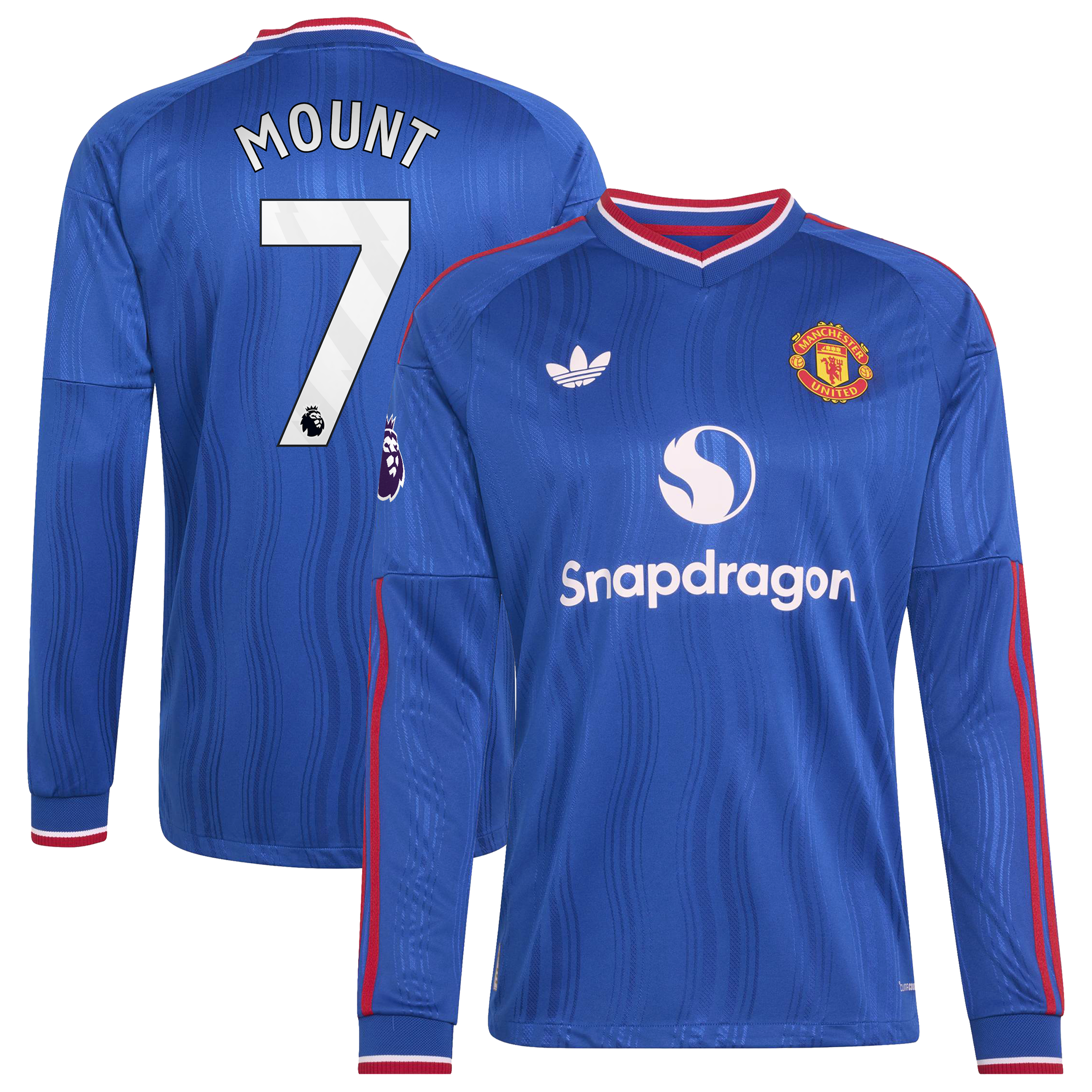 [SJH] Mason Mount Manchester United 2026/27 Away On-Field Authentic Long Sleeve Jersey - Royal