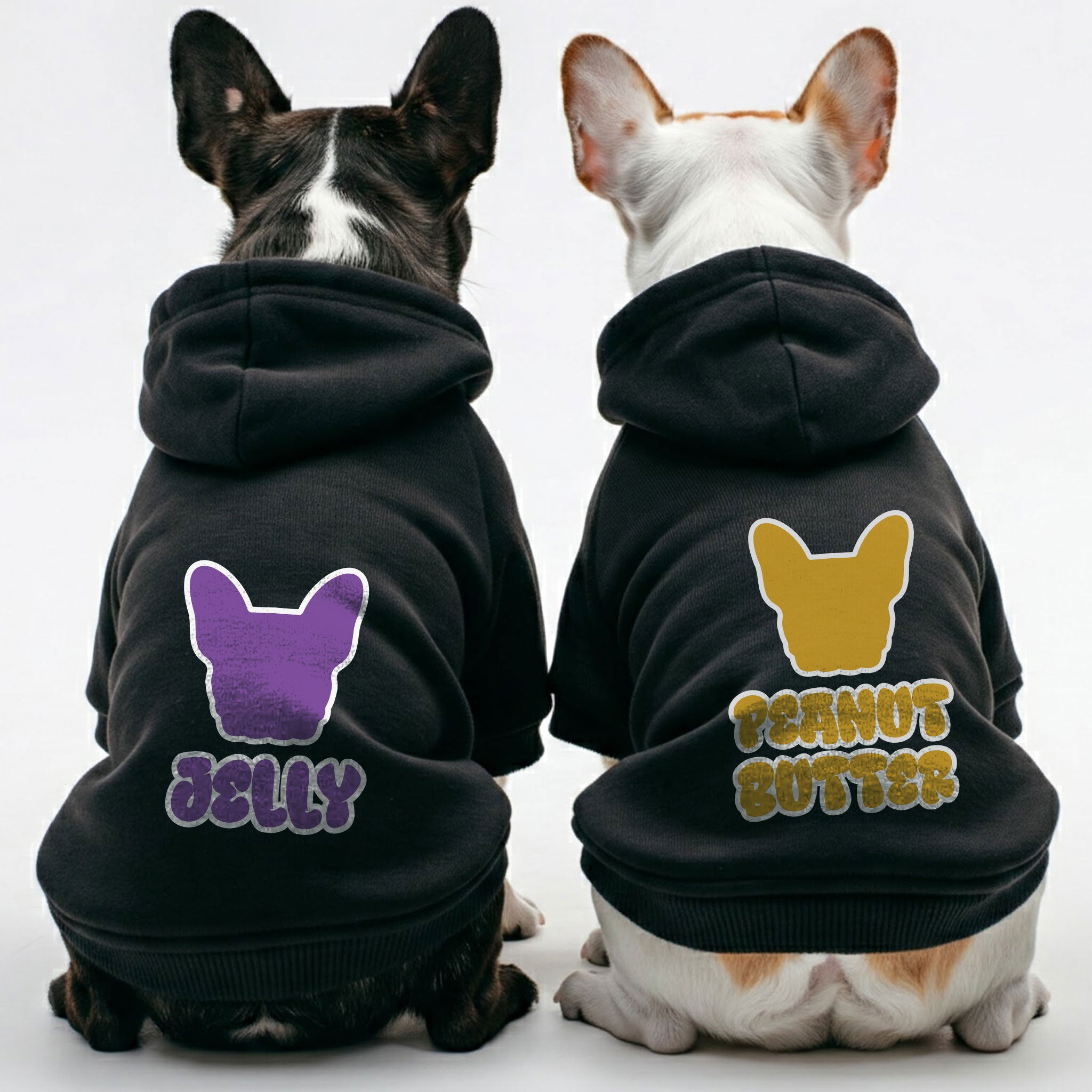 Peanut Butter and Jelly - Matching French Bulldog Hoodies – Stylish, Cozy & Personalized!