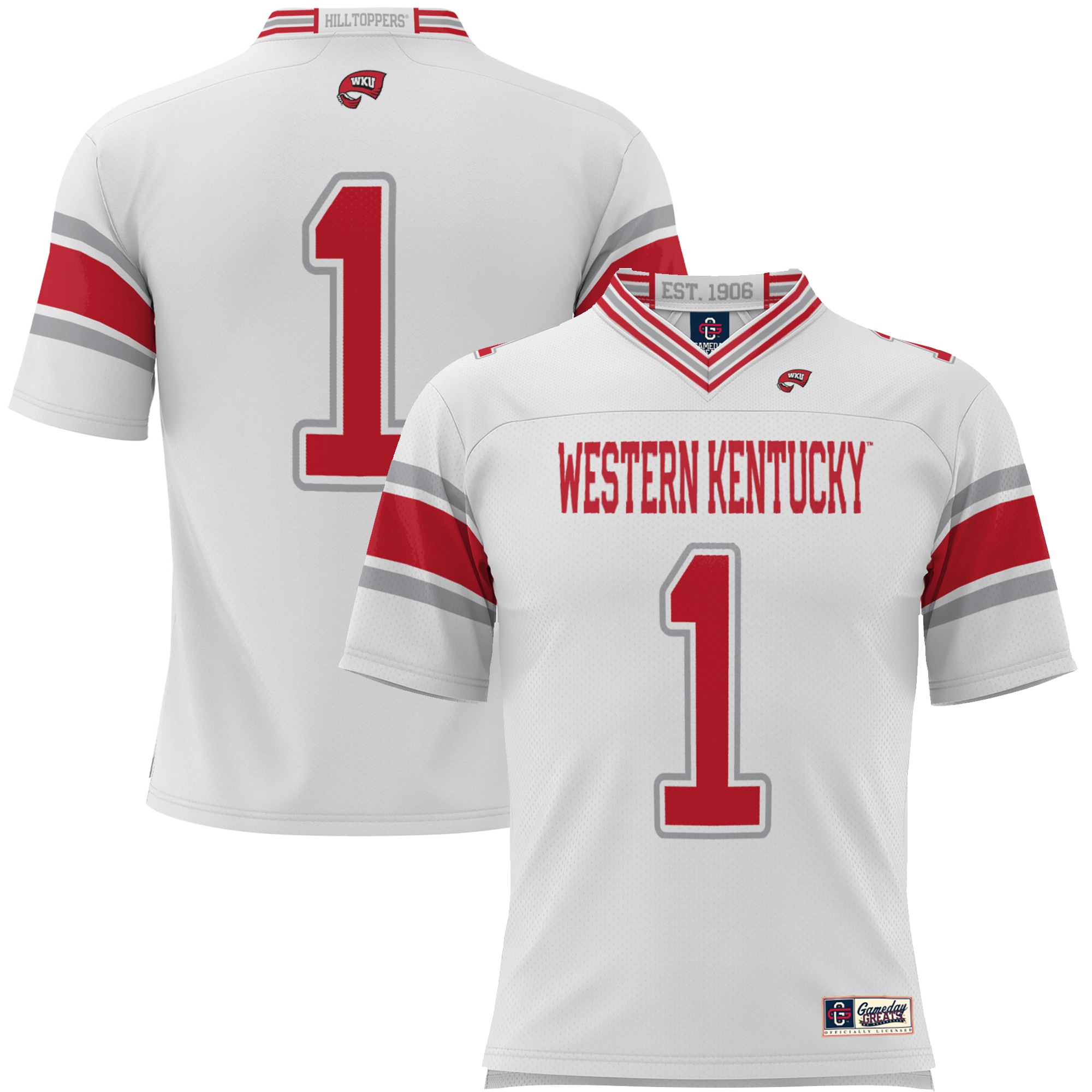 [DDG] Western Kentucky Hilltoppers GameDay Greats Youth Endzone Football Jersey - White