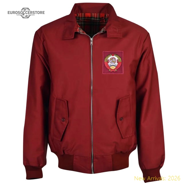 Soviet Union Maroon Harrington Jacket