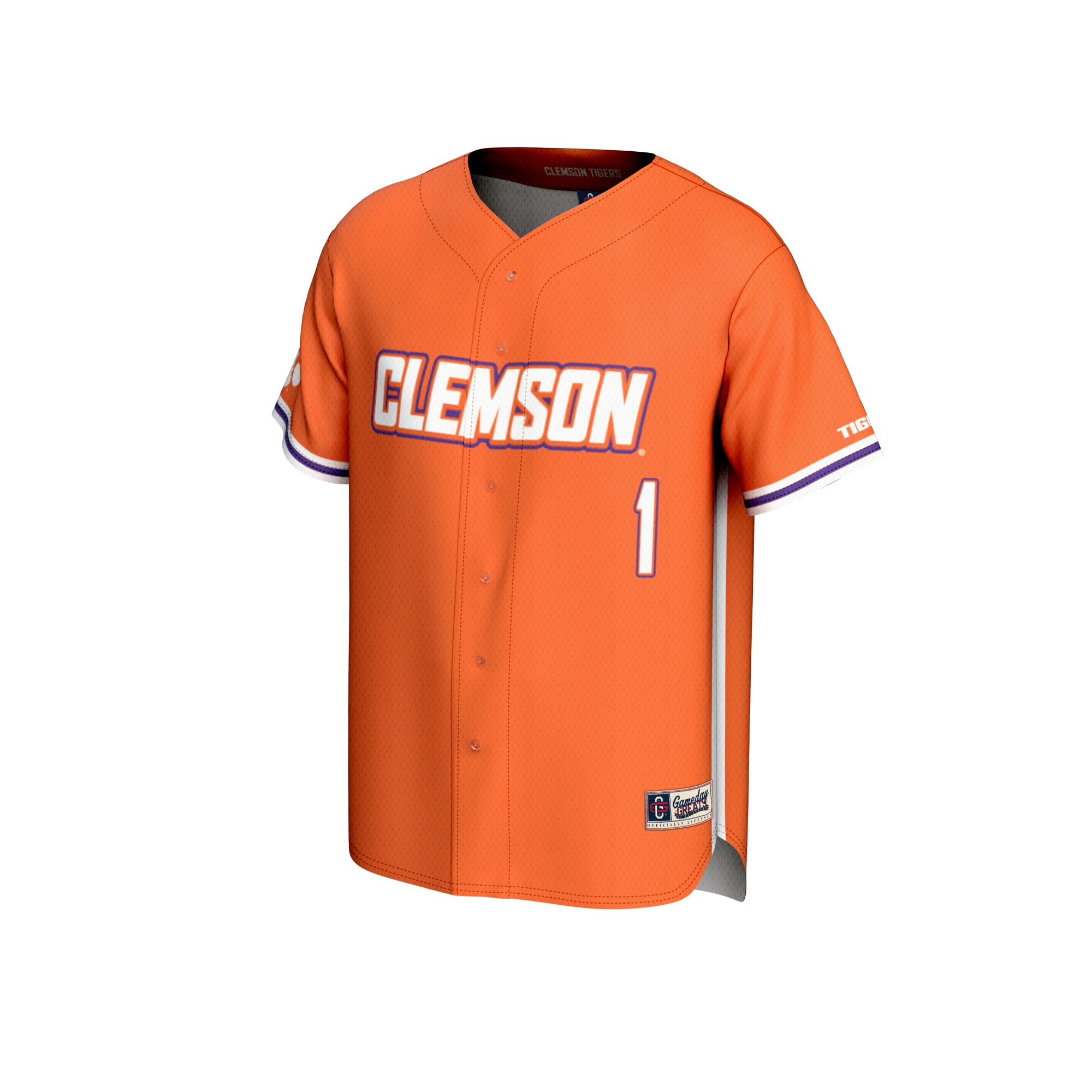 [DDG] Clemson Tigers GameDay Greats Youth Lightweight Baseball Fashion Jersey - Orange