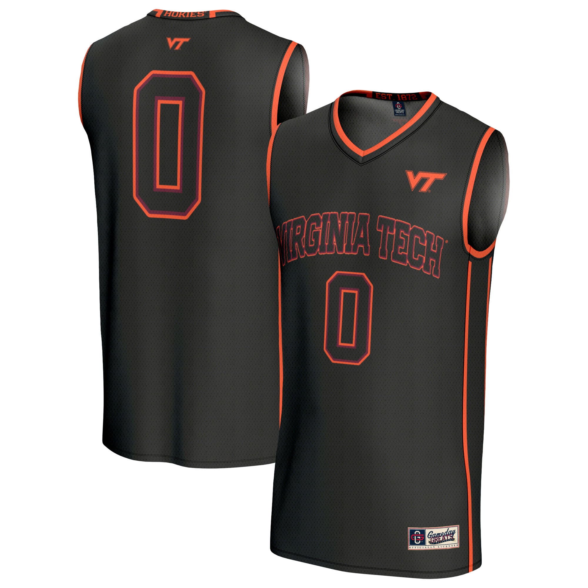 [NJP] Virginia Tech Hokies GameDay Greats Youth Lightweight Collegiate Basketball Fashion Jersey - Black