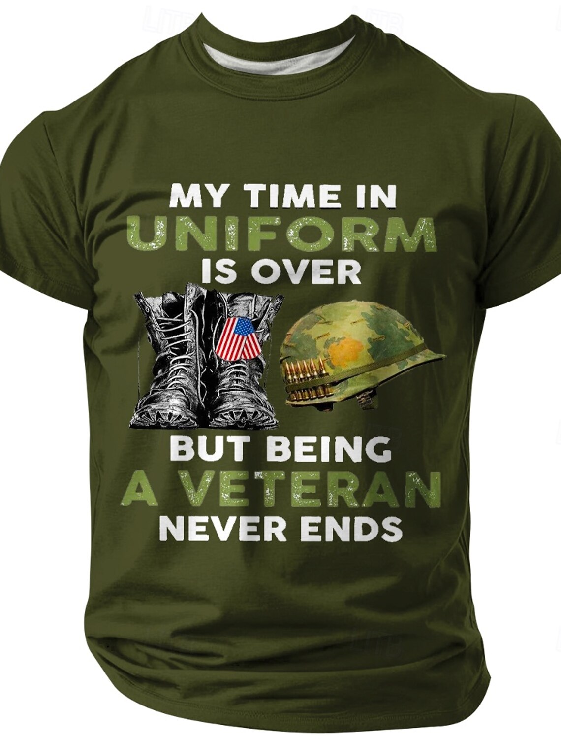 4th of July 2026 250th Memorial Day Patriotic Patriot 3D Print Crew Neck Short Sleeve T-Shirt Daily Street