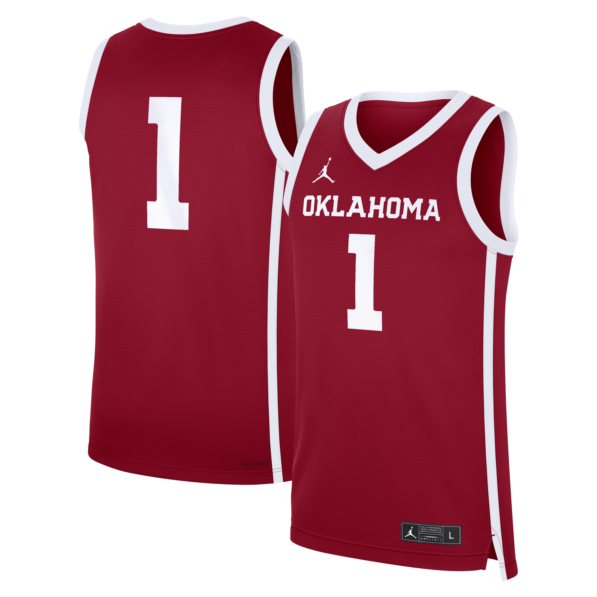 [NJP] Women's Oklahoma Sooners Road Replica Basketball Jersey - Crimson