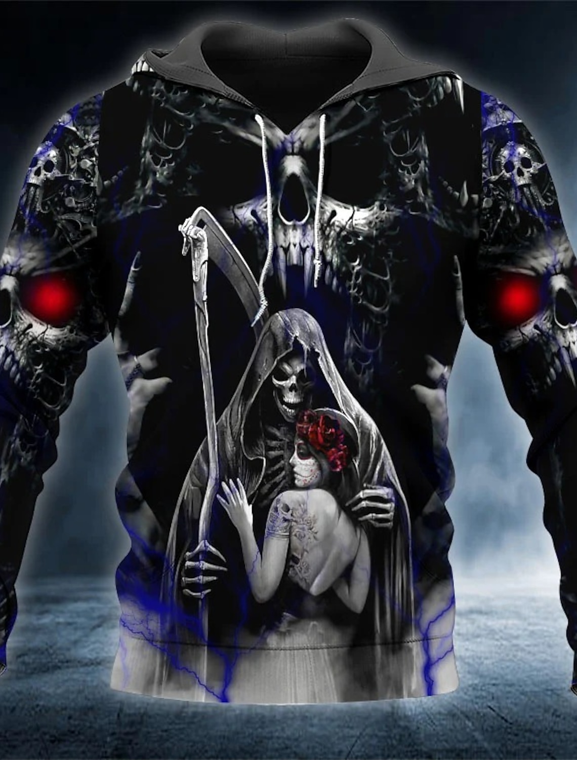 Men's Skull Graphic Prints Hoodie Hoodies Sweatshirt Streetwear