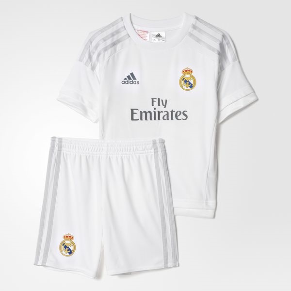 Kids Real Madrid 2015-16 Home Soccer KitsShirtShorts - Official